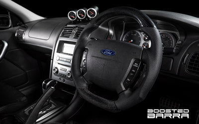 Boosted Barra Carbon Fibre BA/BF Steering Wheel