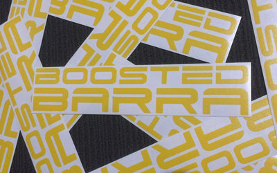Boosted Barra Yellow sticker - small