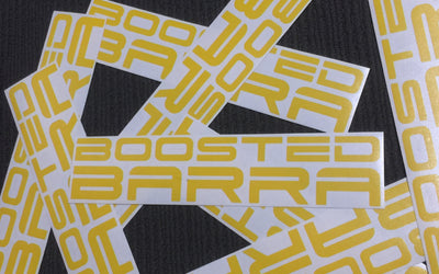 Boosted Barra Yellow sticker - small
