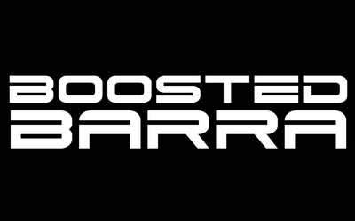 Boosted Barra white sticker - small